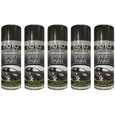 5X Auto Extreme Black Matt Spray Paint 400ml Spray Paint